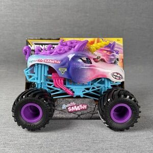 Monster Jam Sparkle Smash Unicorn Monster Truck Toy 1:64 Scale